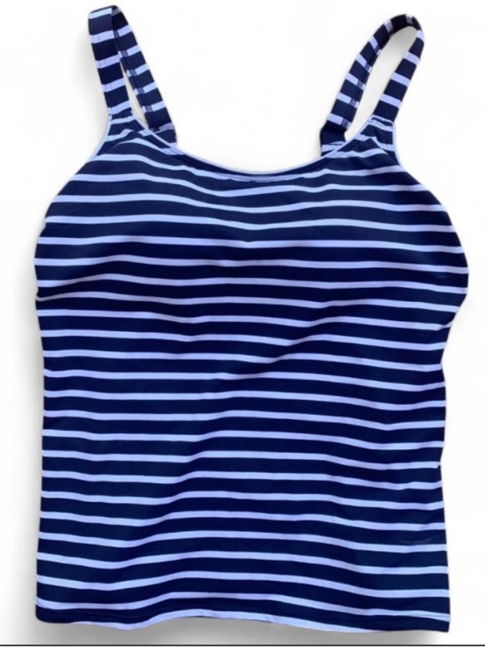 Nautical Americana Navy and White Striped Swim Tank Top
